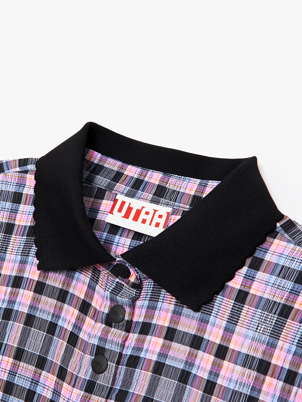 UTAA BlancチェックSheerPKスリーブレス : Women's