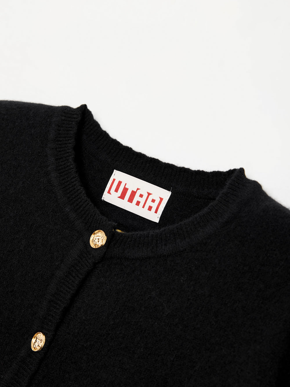 UTAA ドゥカットパンチングウェーブCashmereカーディガン ブラック : Women's