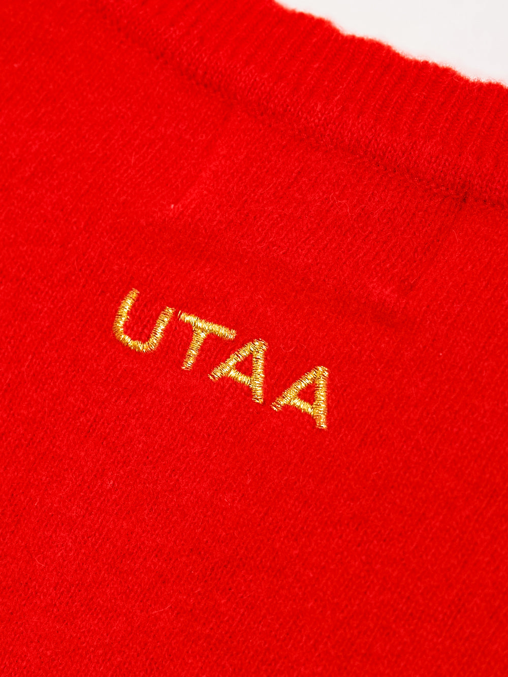 UTAA ドゥカットパンチングウェーブCashmereカーディガン レッド : Women's