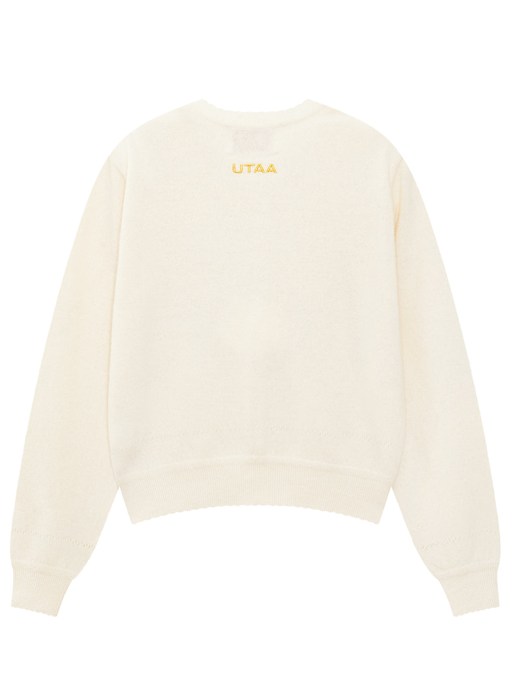 UTAA ドゥカットパンチングウェーブCashmereカーディガン ホワイト : Women's