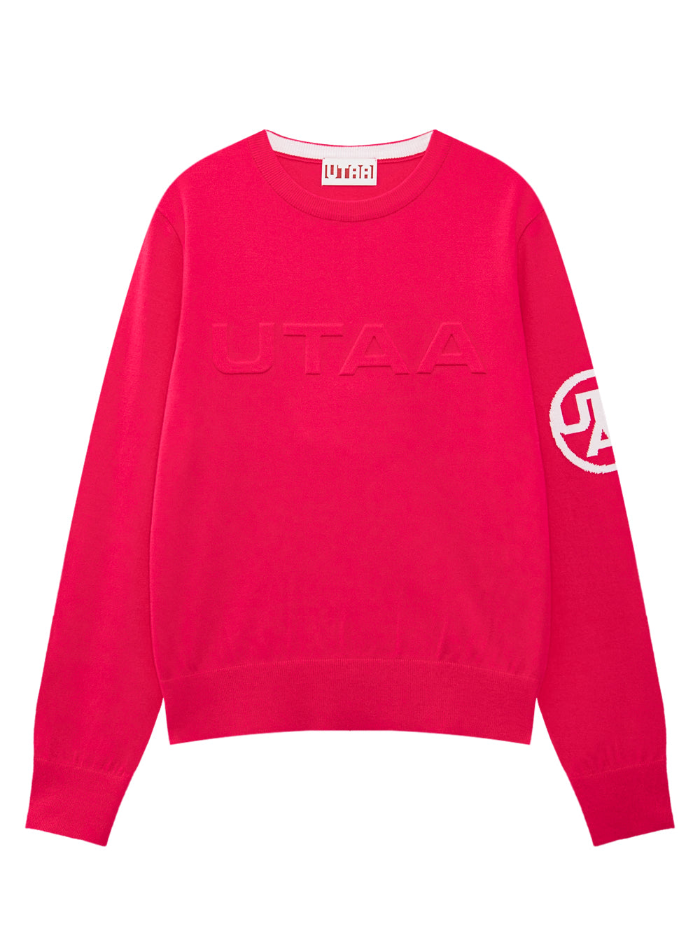 ロゴエンボス ネオンカラー ニットプルオーバー