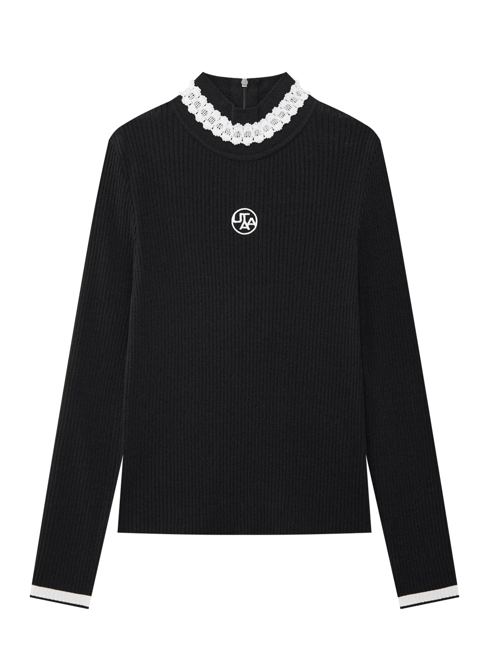 UTAA Peonyフローラルレースタートルネックニットスリーブ : Women's