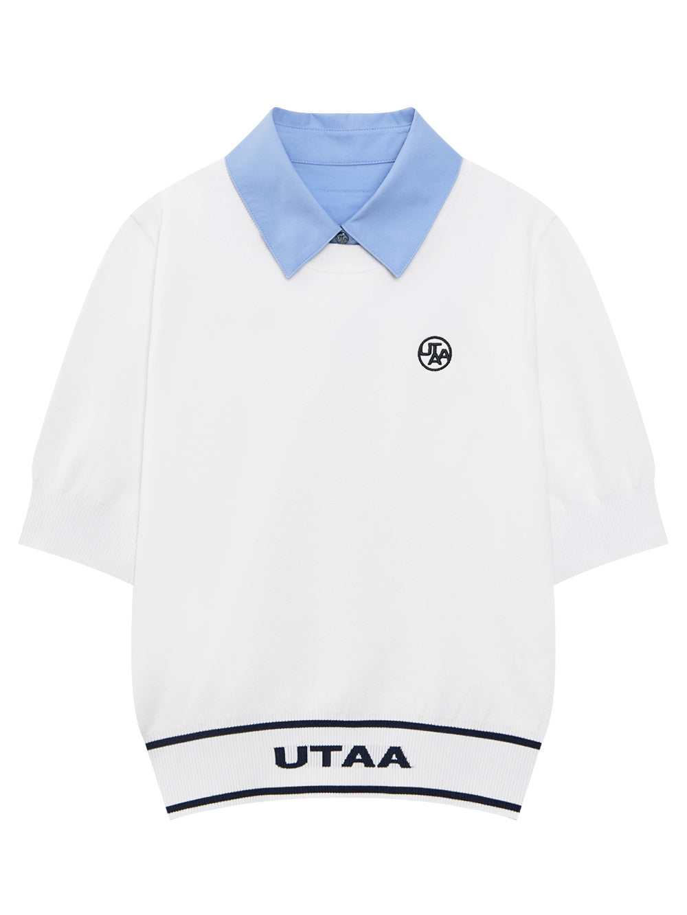 フォルテ カラー レイヤード ニット プルオーバー