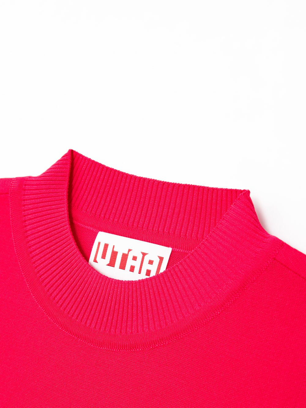 UTAA ロゴクラウンSheerタートルネックニット ピンク : Women's