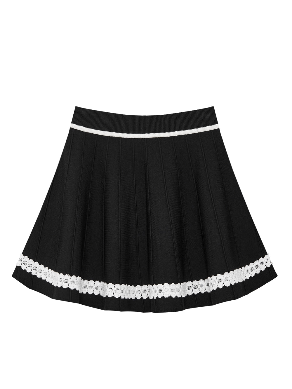 UTAA Peonyフローラルレースニットフレアスカート : Women's