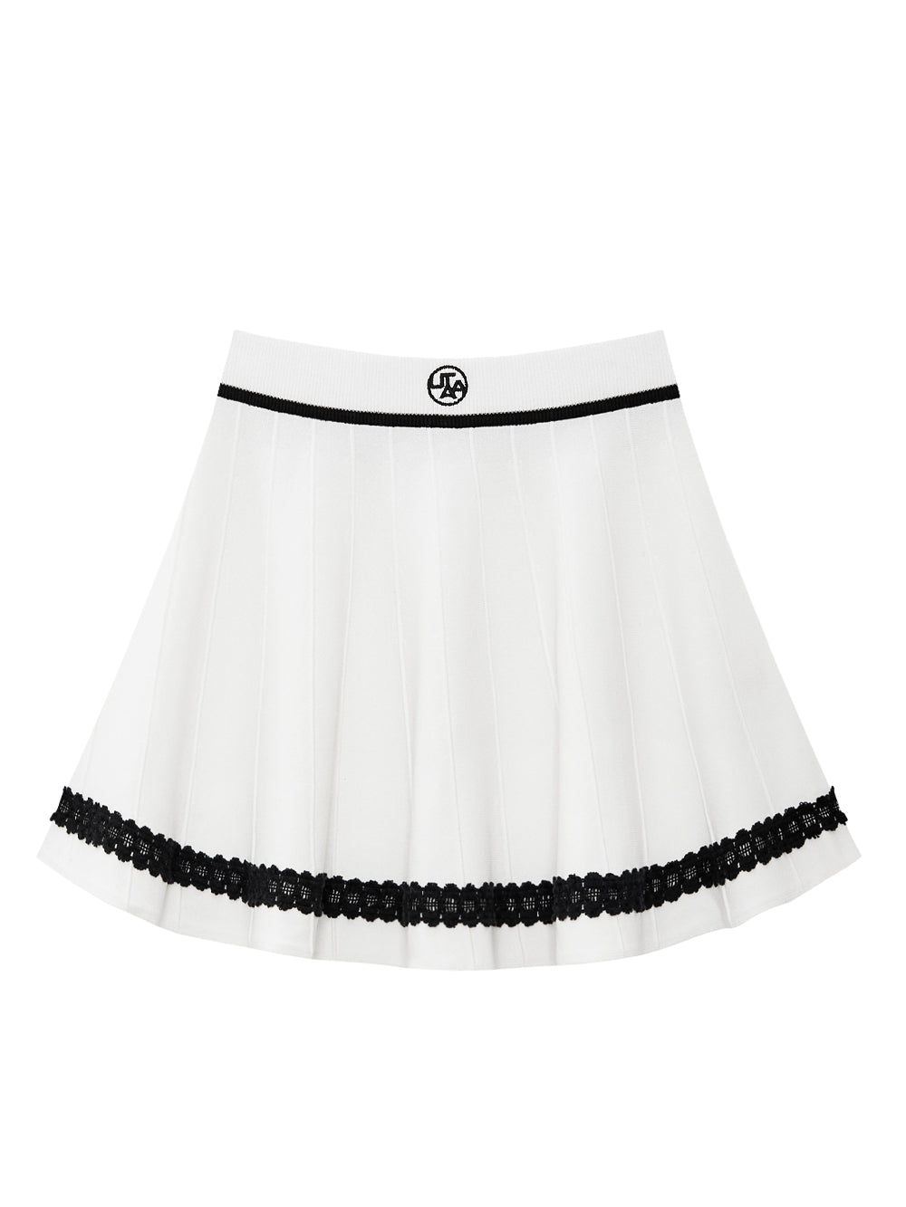 UTAA Peonyフローラルレースニットフレアスカート ホワイト : Women's