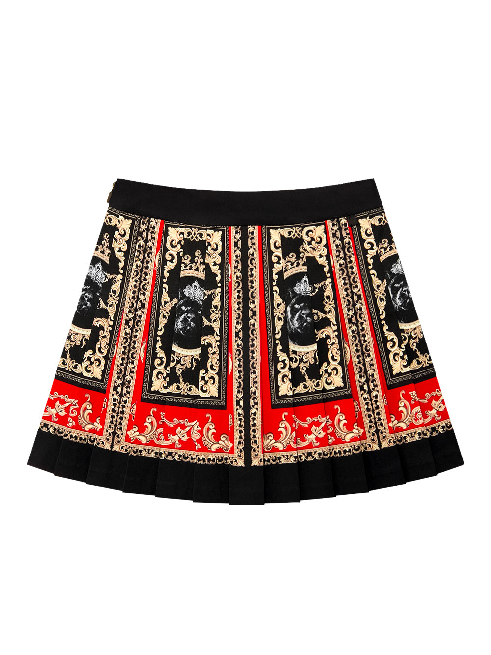 ユタ・ドゥカートバロックブラックラインプリーツスカート