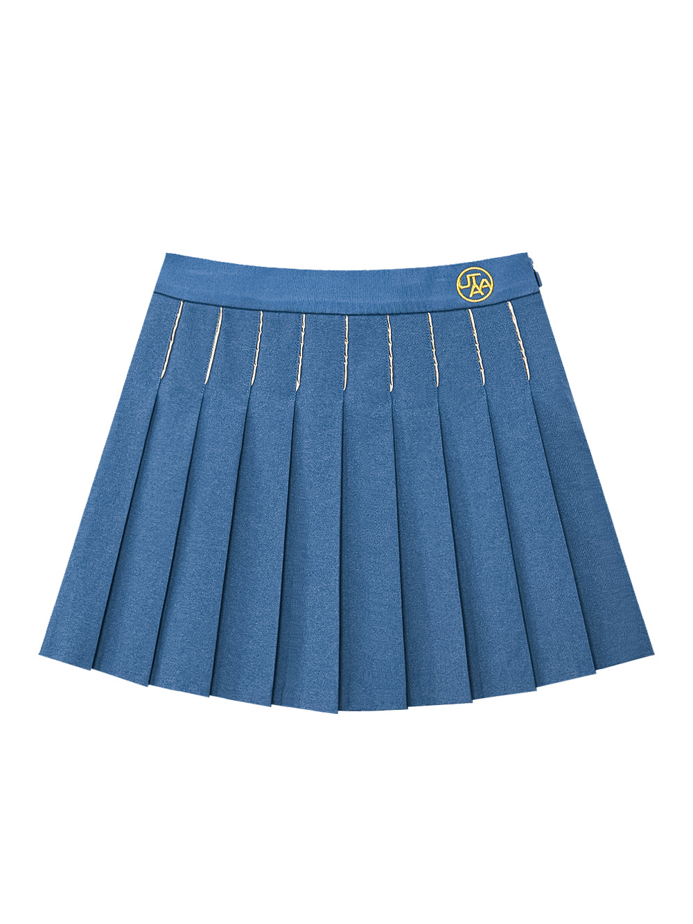 ギルトスローガンウォッシュドデニムプリーツスカート