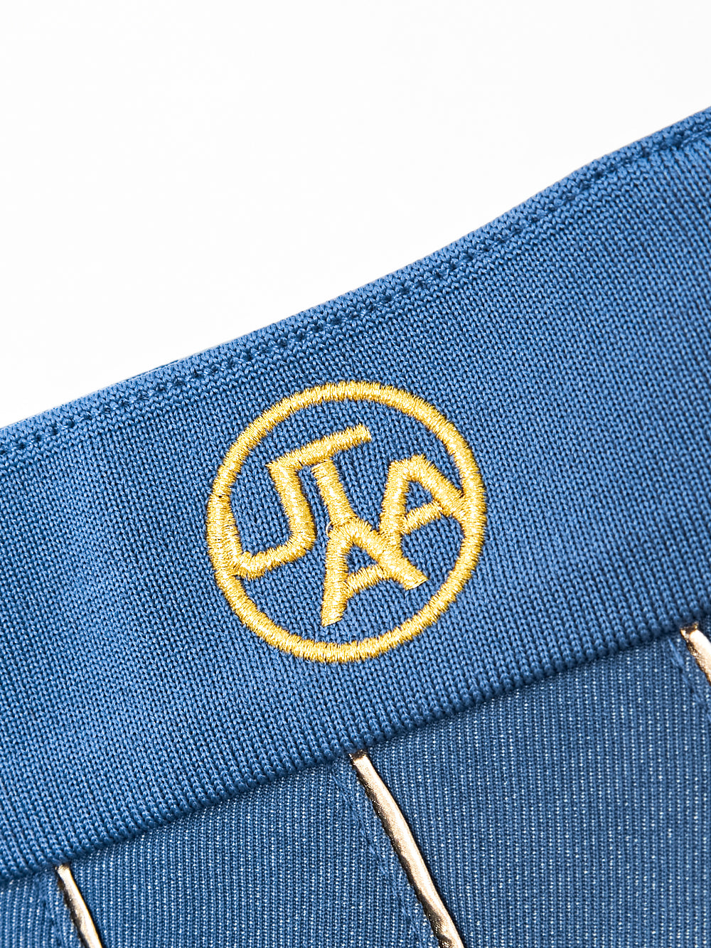 ギルトスローガンウォッシュドデニムプリーツスカート