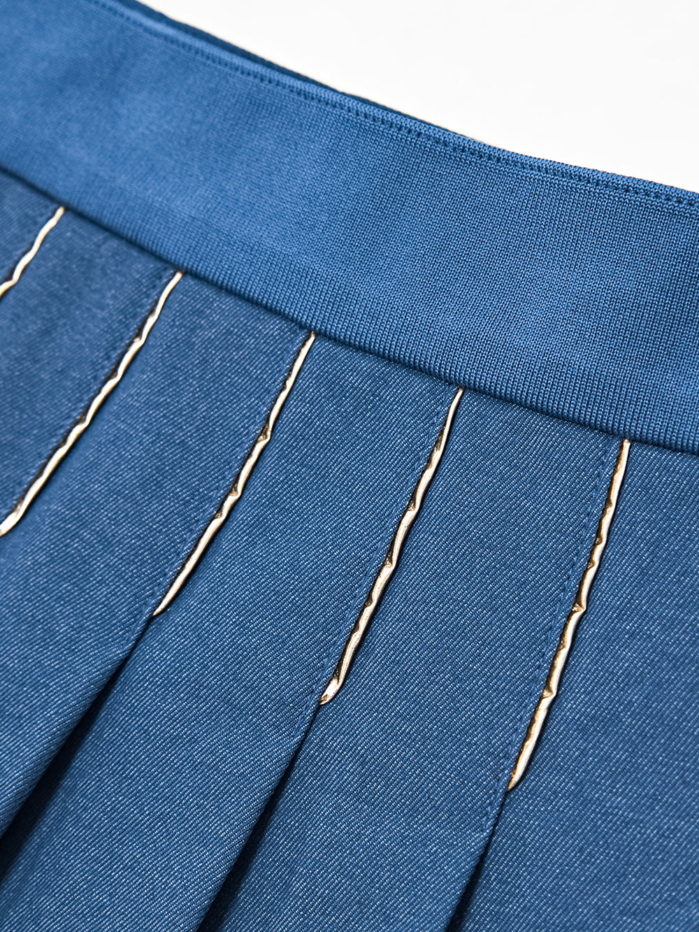 ギルトスローガンウォッシュドデニムプリーツスカート