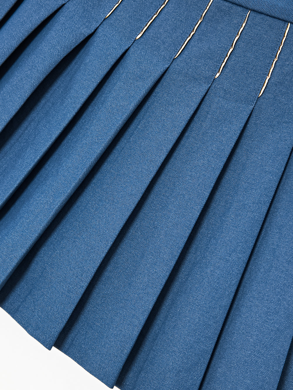 ギルトスローガンウォッシュドデニムプリーツスカート