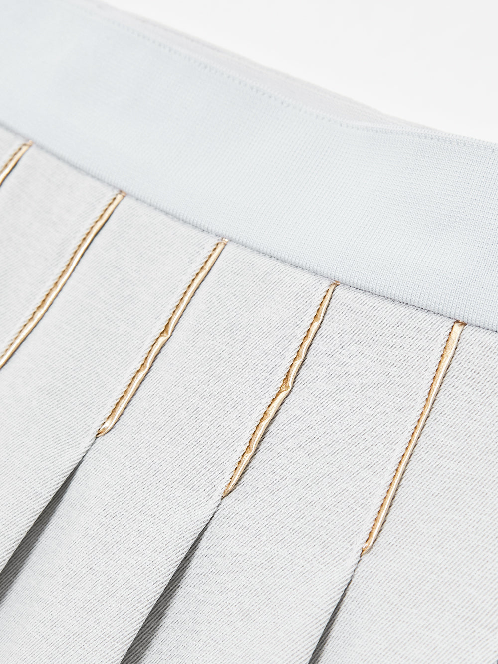 ギルトスローガンウォッシュドデニムプリーツスカート