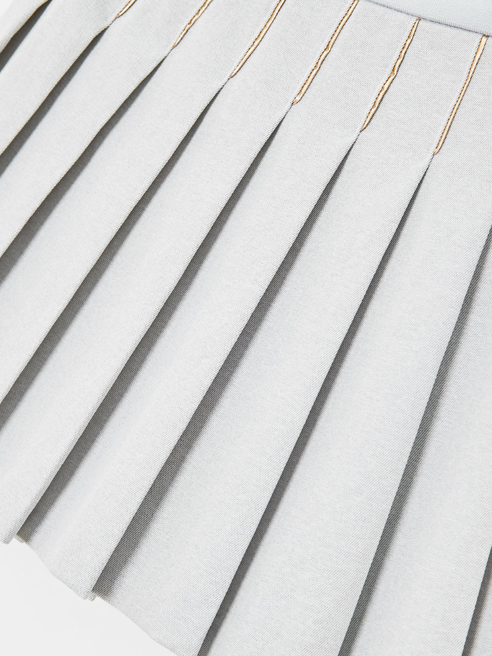 ギルトスローガンウォッシュドデニムプリーツスカート