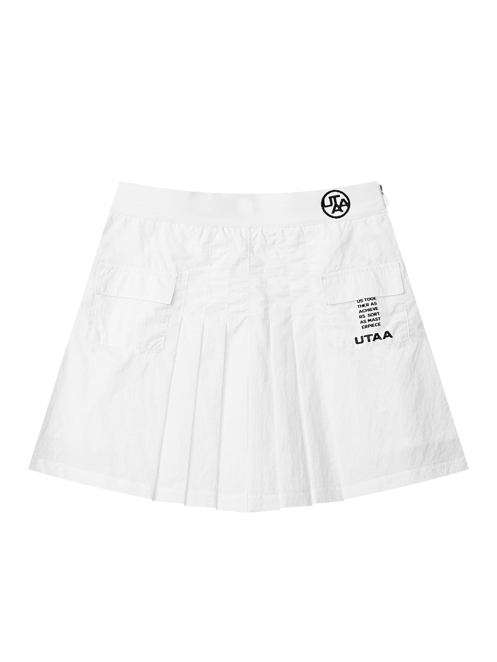 レタリングアウトポケットプリーツスカート