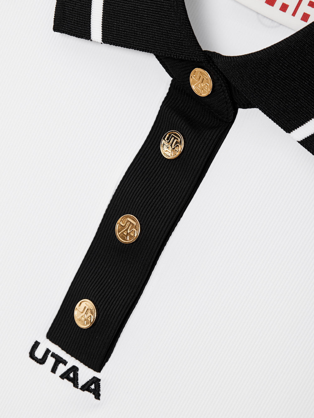 UTAA LivreモノラインPKスリーブ ホワイト : Women's