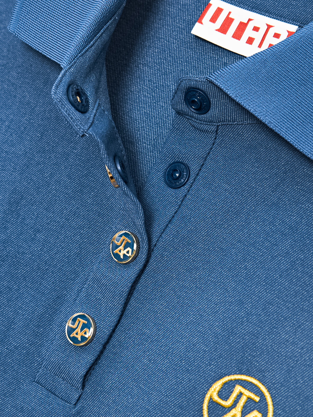 ギルトスローガンウォッシュドデニムPKスリーブレス