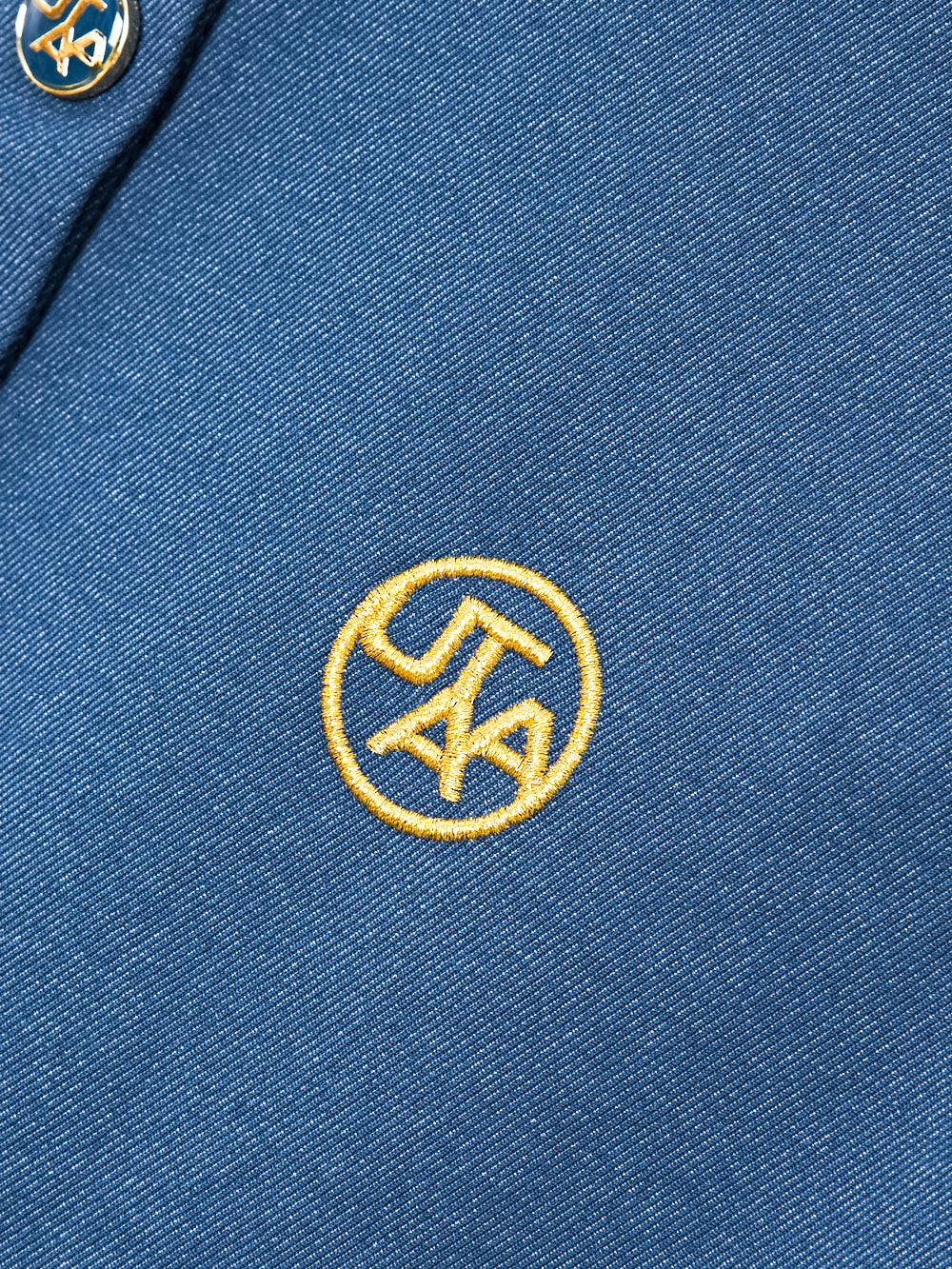 ギルトスローガンウォッシュドデニムPKスリーブレス