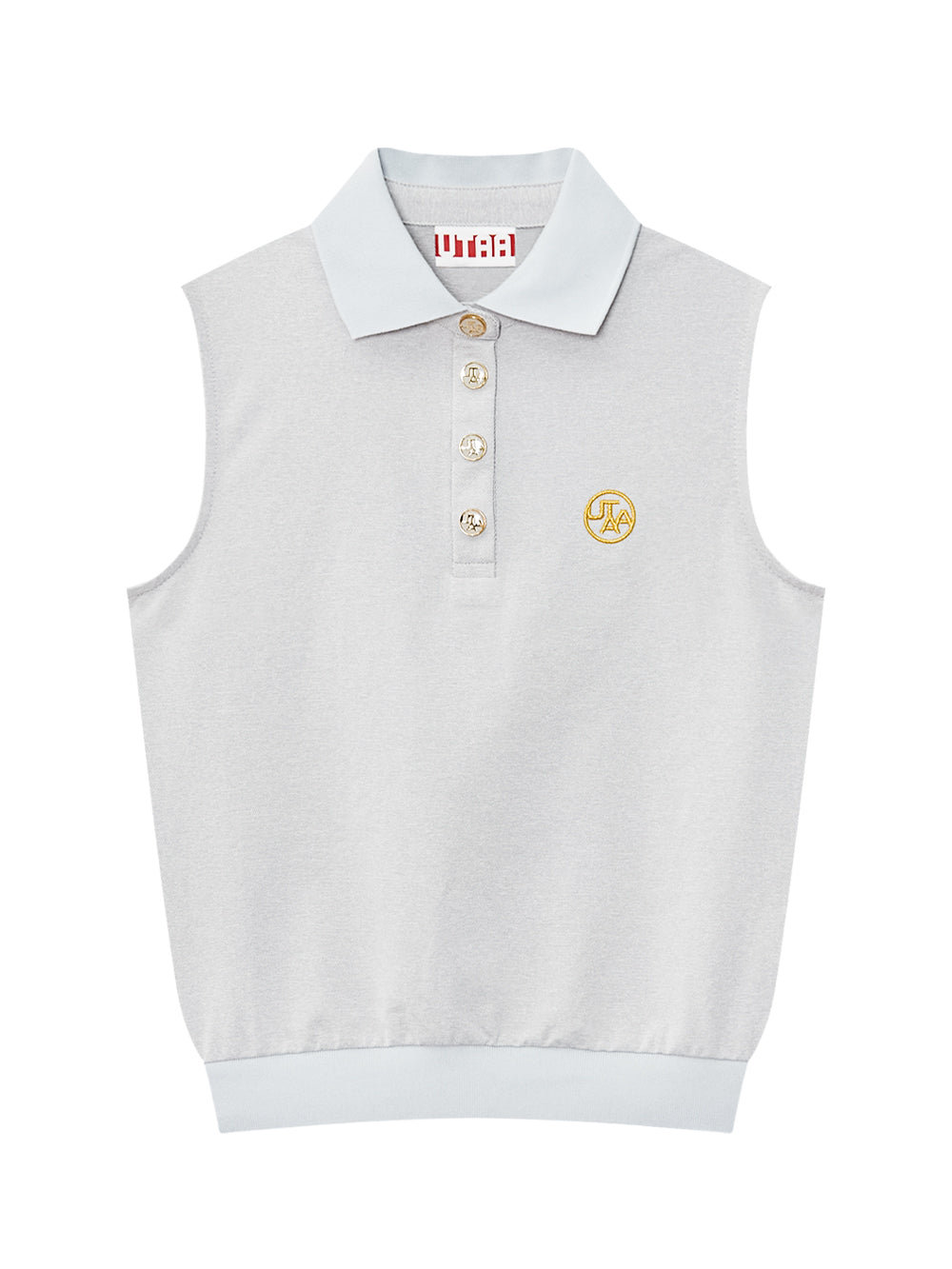 ギルトスローガンウォッシュドデニムPKスリーブレス