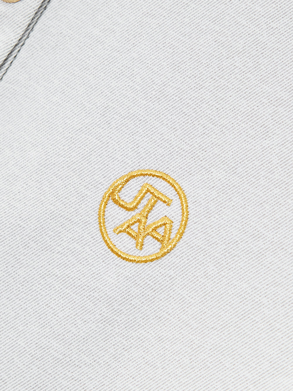 ギルトスローガンウォッシュドデニムPKスリーブレス