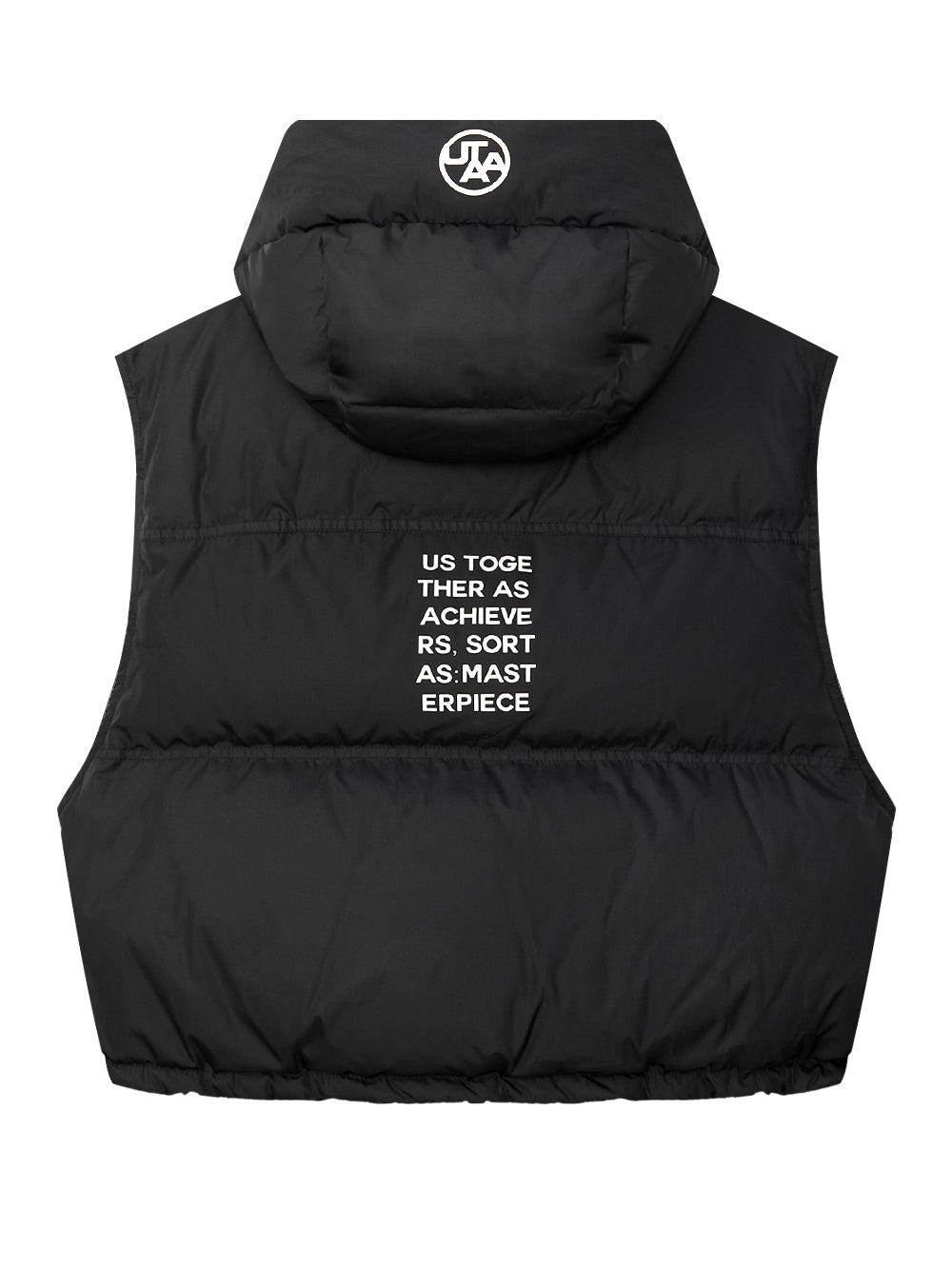 UTAA ブロックロゴHoodハーフZip-upダウンベスト : Women's