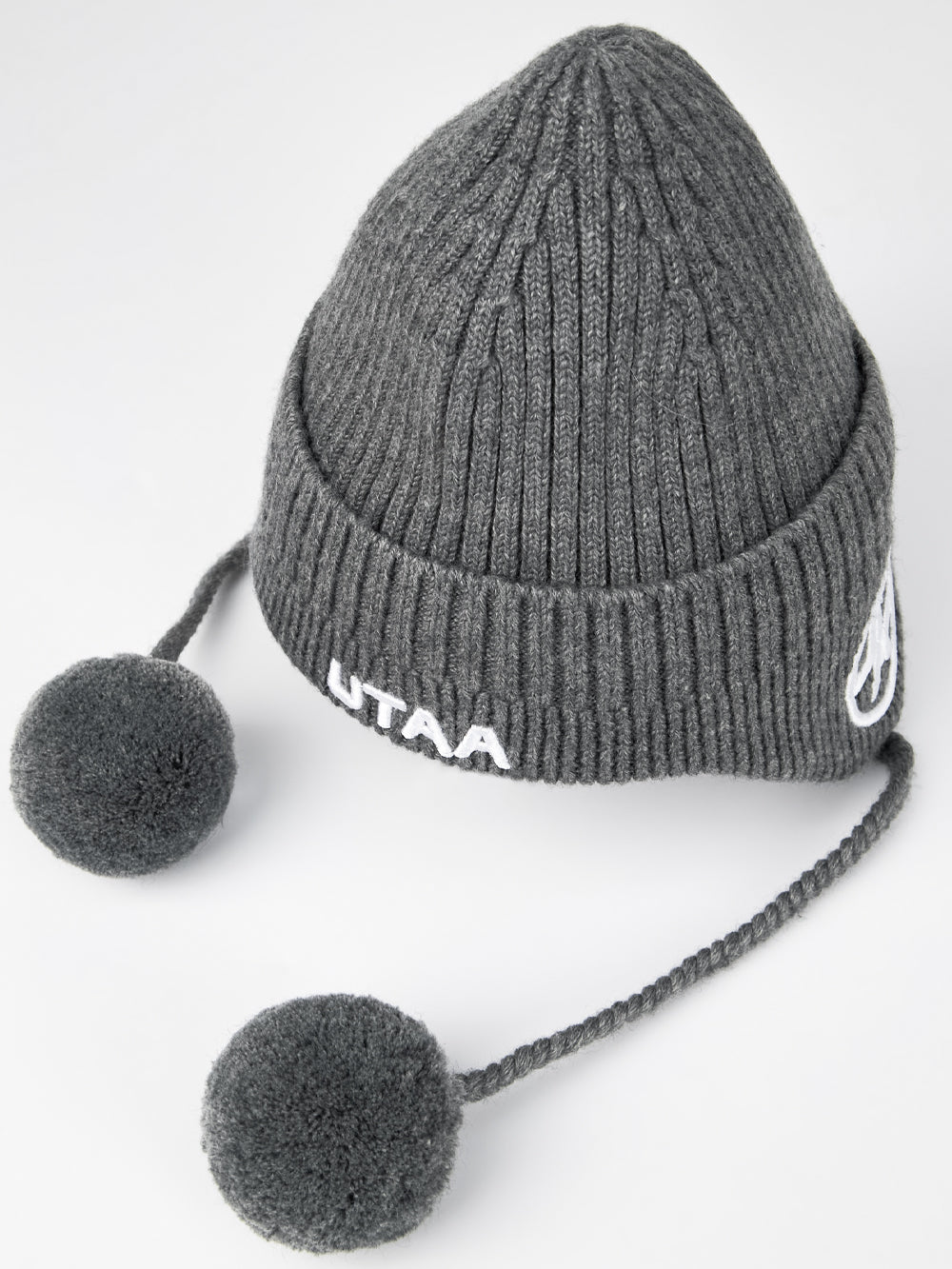 UTAA EmbelmEarflapニットビーニー メランジグレー : Women's