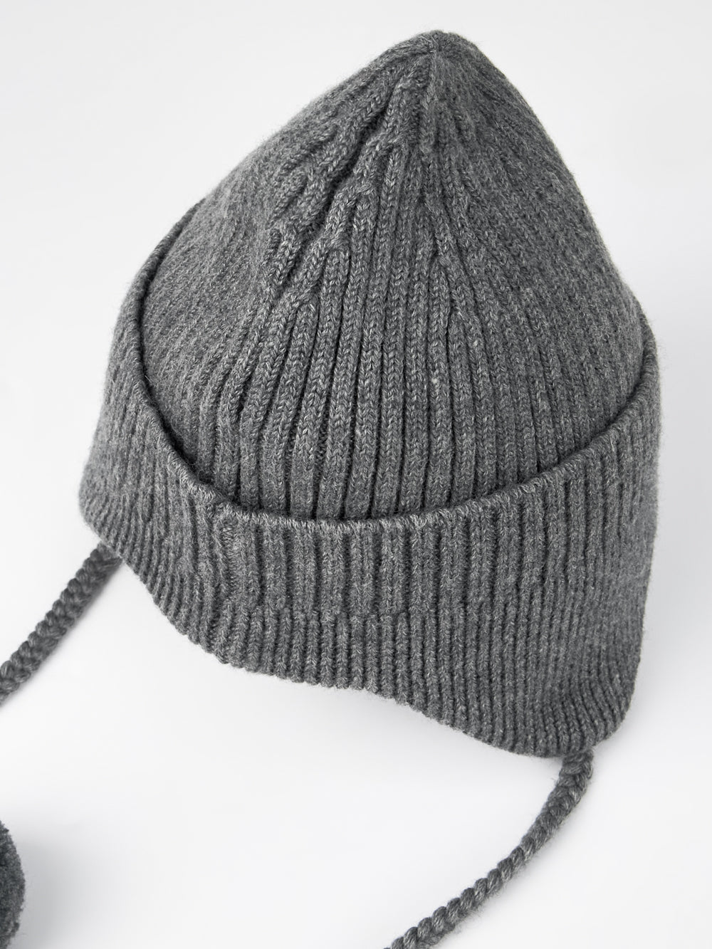 UTAA EmbelmEarflapニットビーニー メランジグレー : Women's