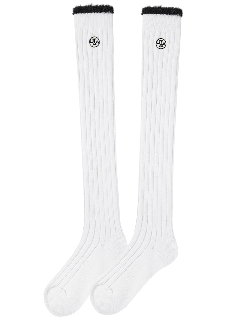 UTAA FeatherファーミックスKneeソックス ホワイト : Women's