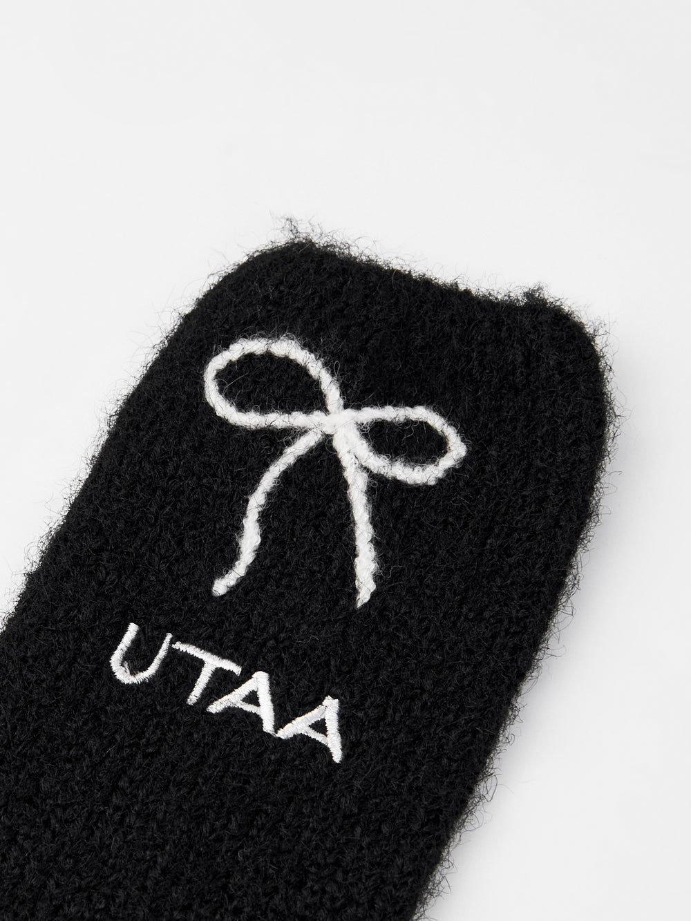 UTAA Dearリボンニットソックス ブラック : Women's