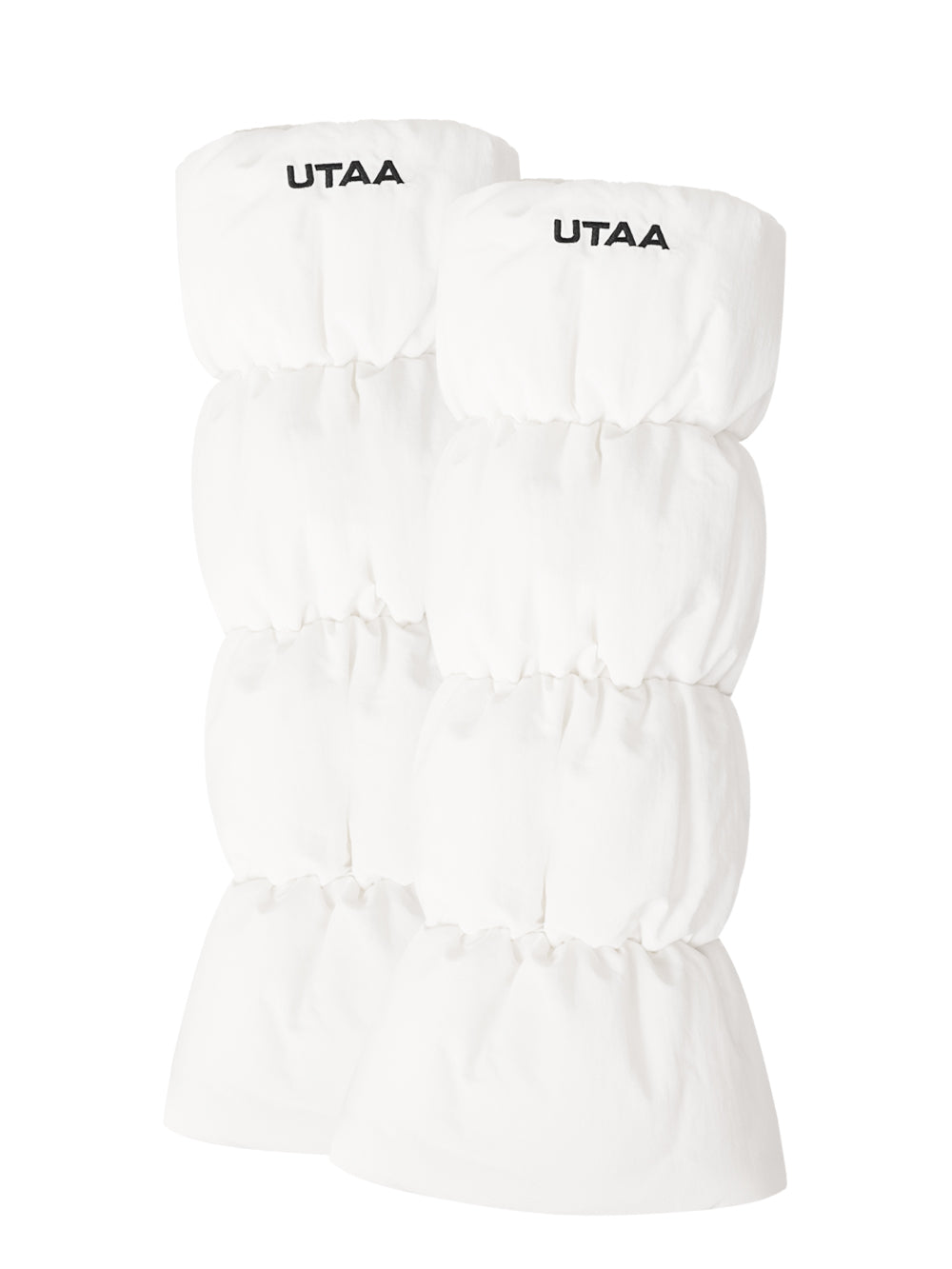 UTAA MinimalロゴブロックパディングLegWarmers ホワイト : Women's