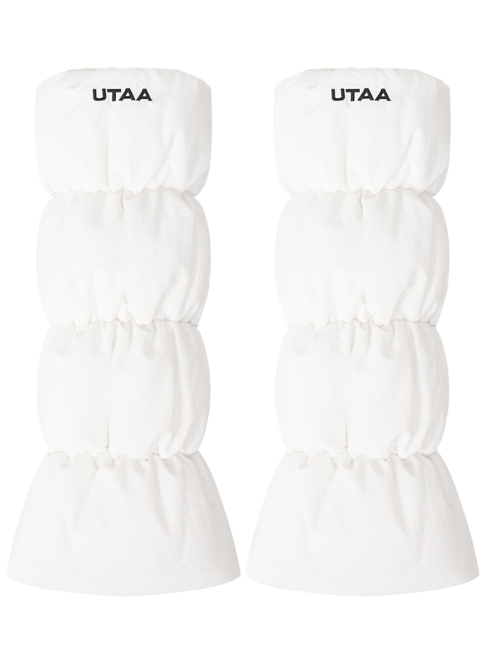 UTAA MinimalロゴブロックパディングLegWarmers ホワイト : Women's