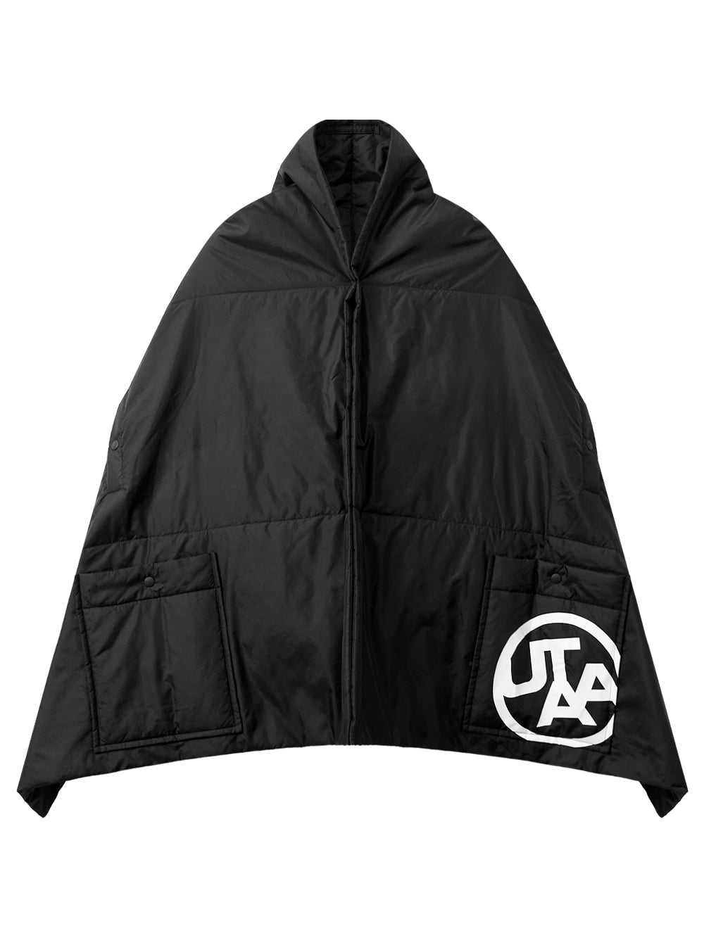 ビッグエンブレムパッディングショールケープ