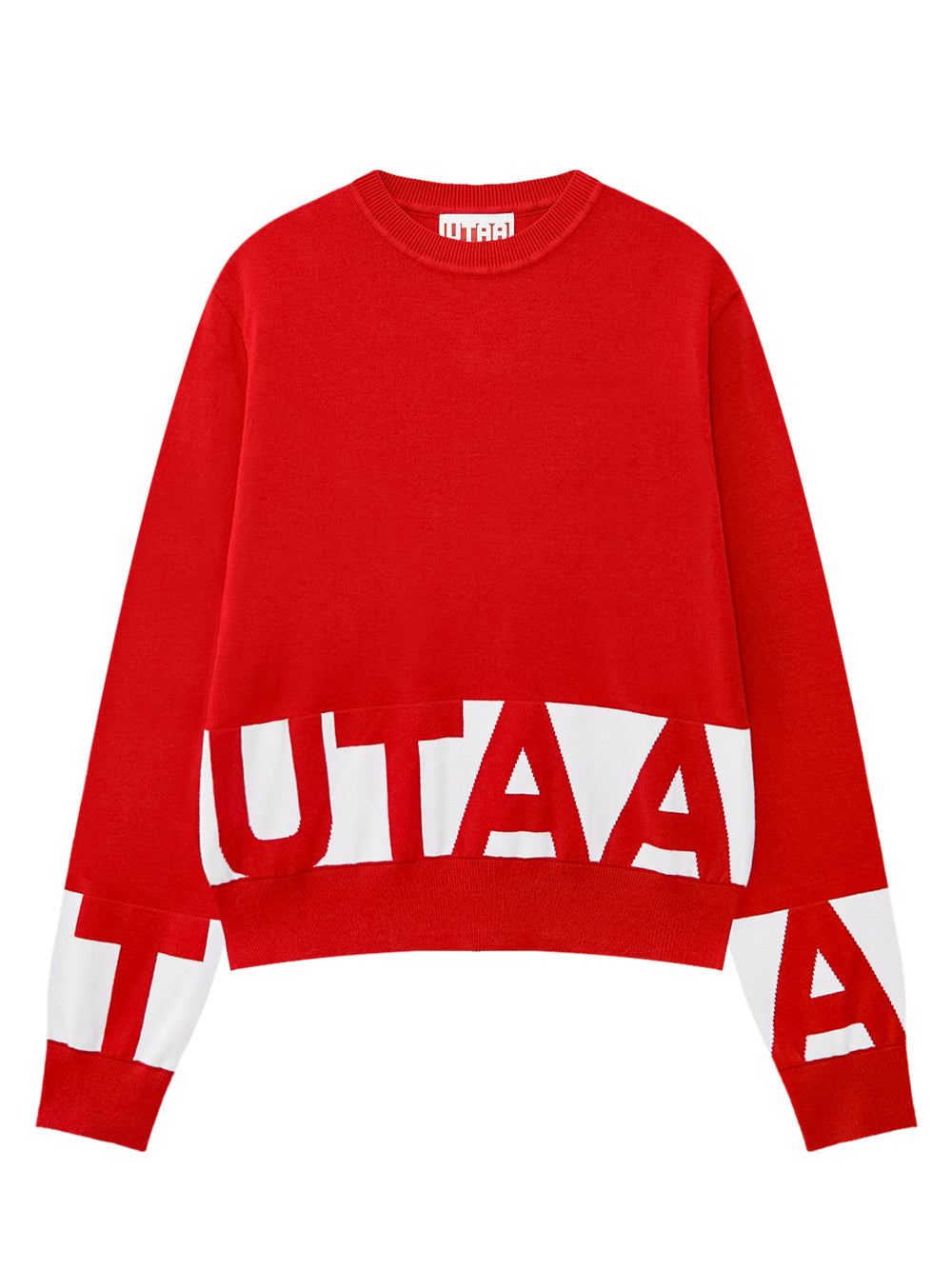 UTAA Signalブロックロゴニットプルオーバー レッド : Women's