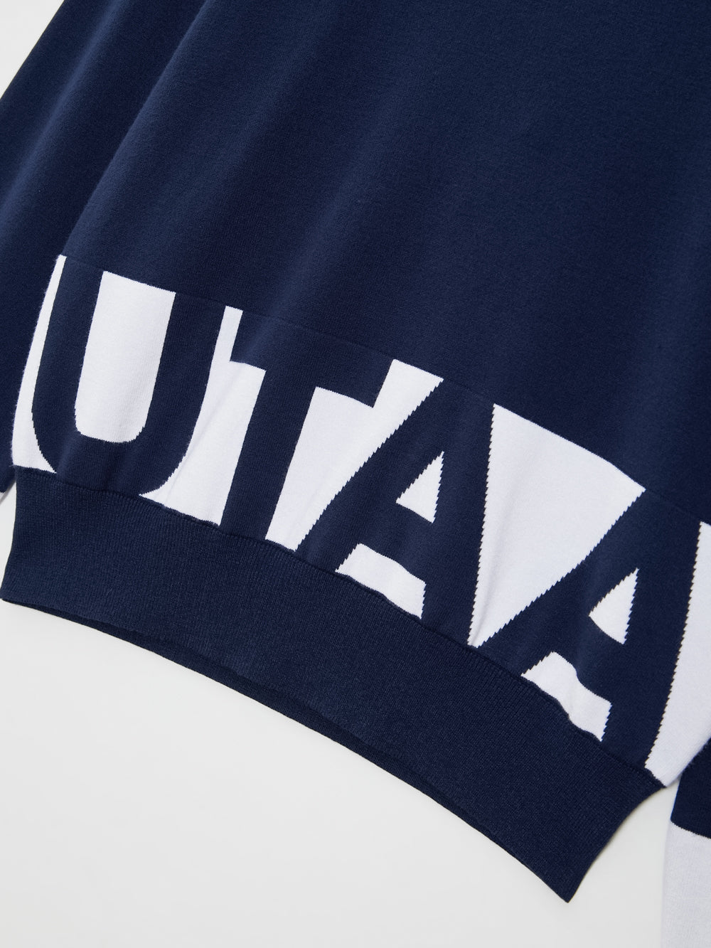 UTAA Signalブロックロゴニットプルオーバー ネイビー : Men's
