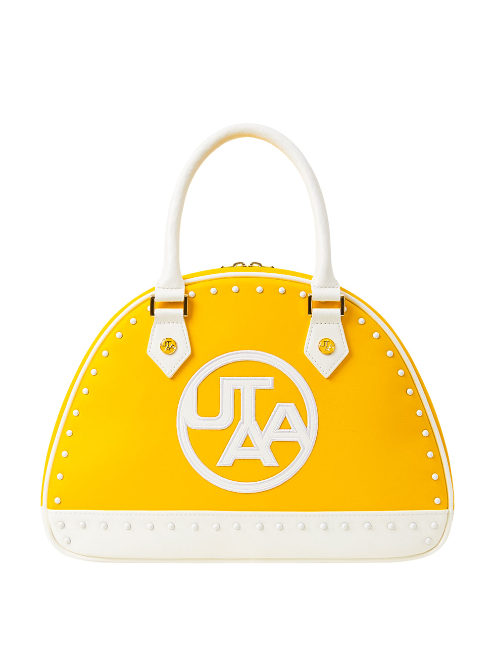 UTAA エンブレムCubicカラースタッドトートバッグ イエロー : Women's