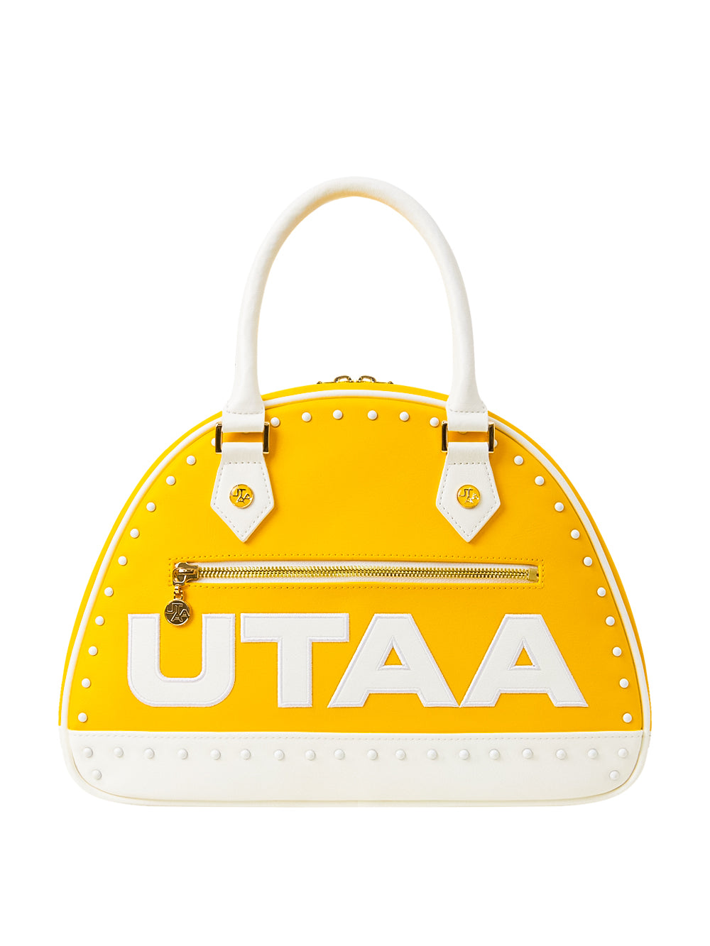 UTAA エンブレムCubicカラースタッドトートバッグ イエロー : Women's