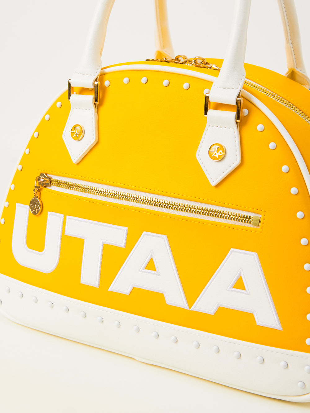 UTAA エンブレムCubicカラースタッドトートバッグ イエロー : Women's