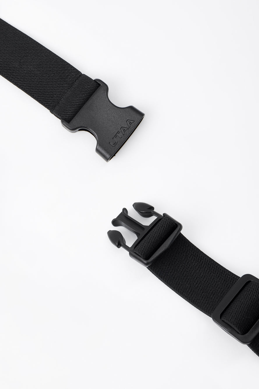 UTAA モノエンブレムメッシュベルトバッグ ブラック : Women's