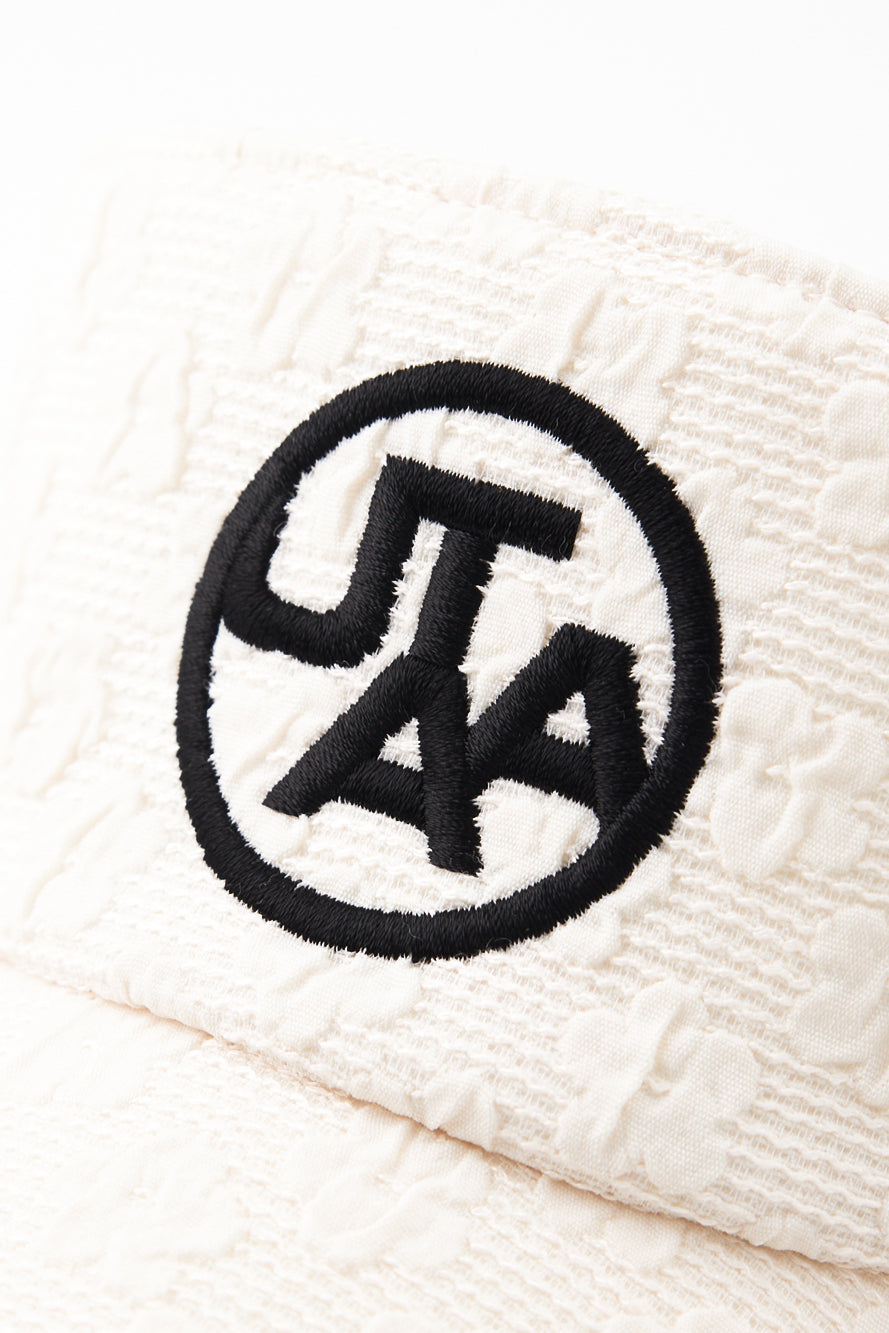 UTAA ブルームフローラルレースリボンサンバイザー ベージュ:レディース