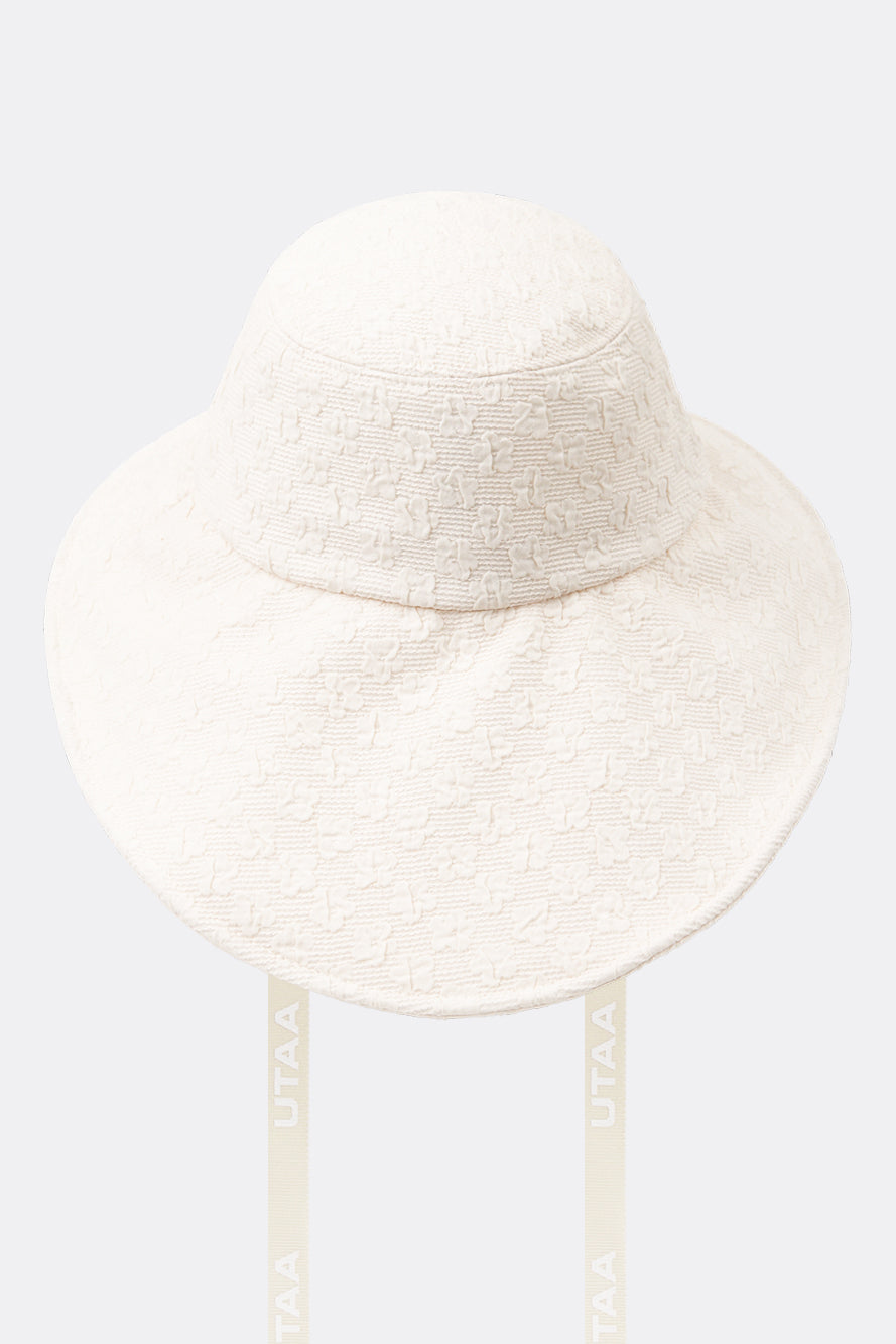 UTAA ブルームフローラルレースバケットハット ベージュ : Women's