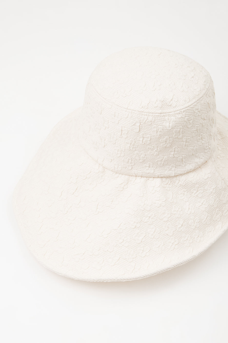 UTAA ブルームフローラルレースバケットハット ベージュ : Women's