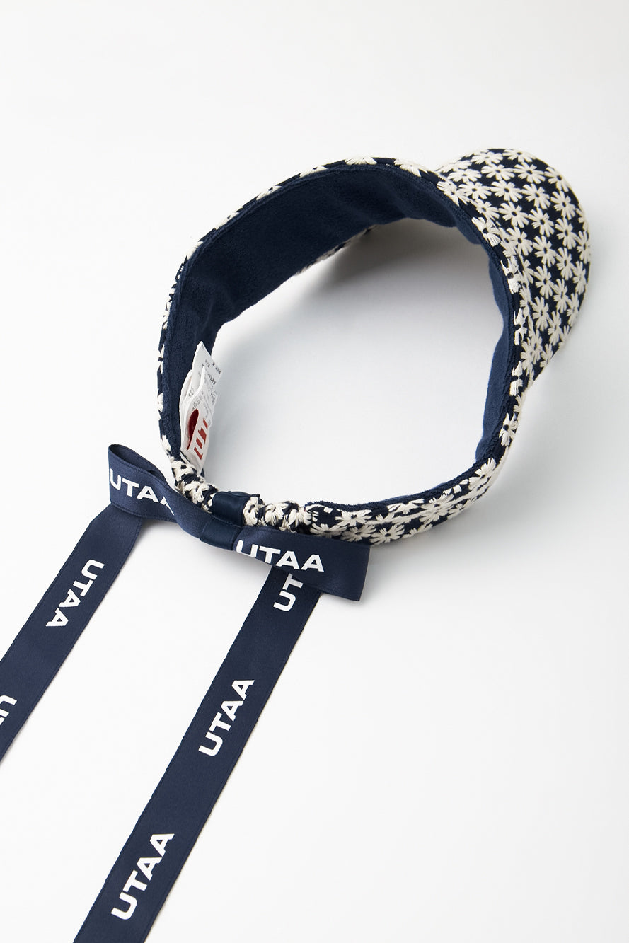 UTAA ベリスフローラルレースリボンサンバイザー ネイビー : Women's