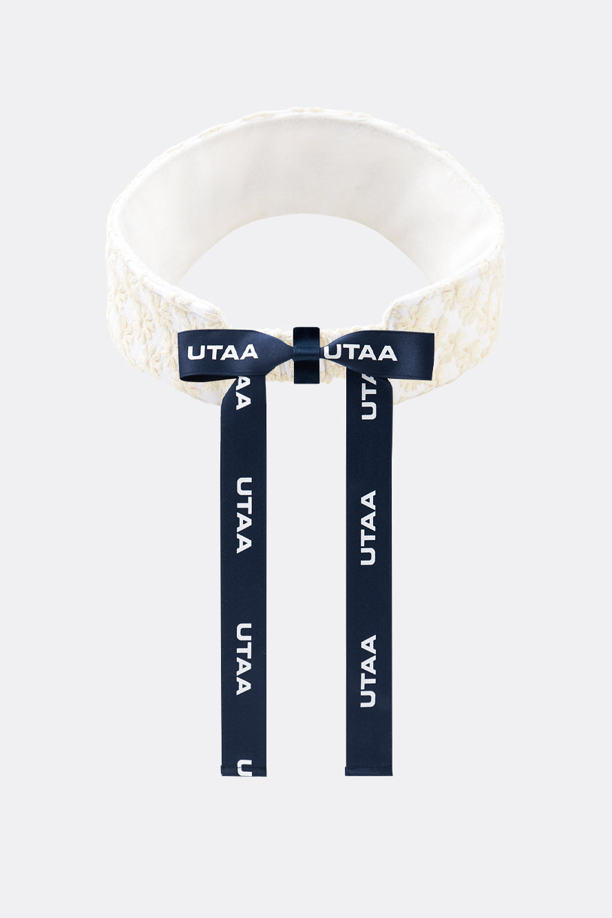 UTAA ベリスフローラルレースリボンサンバイザー ホワイト : Women's