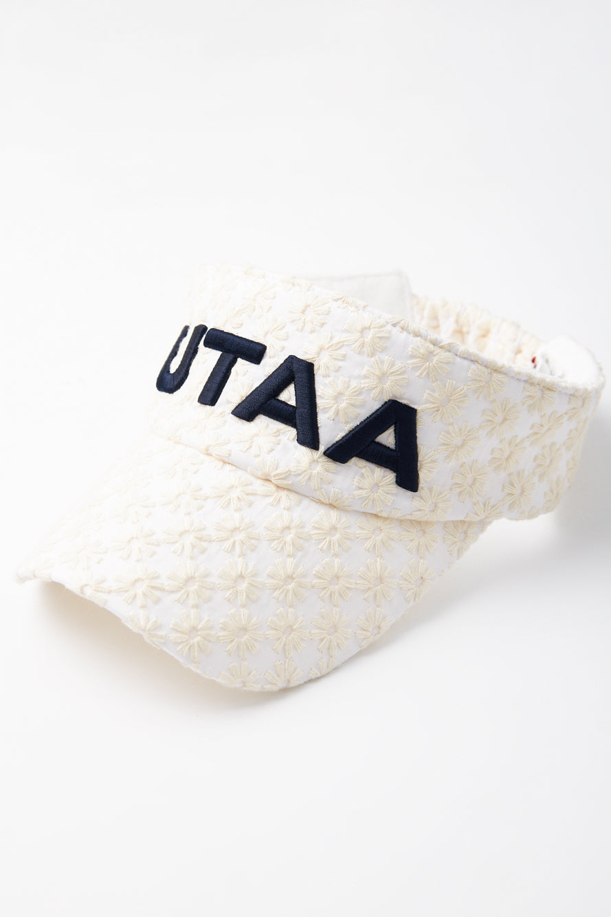 UTAA ベリスフローラルレースリボンサンバイザー ホワイト : Women's