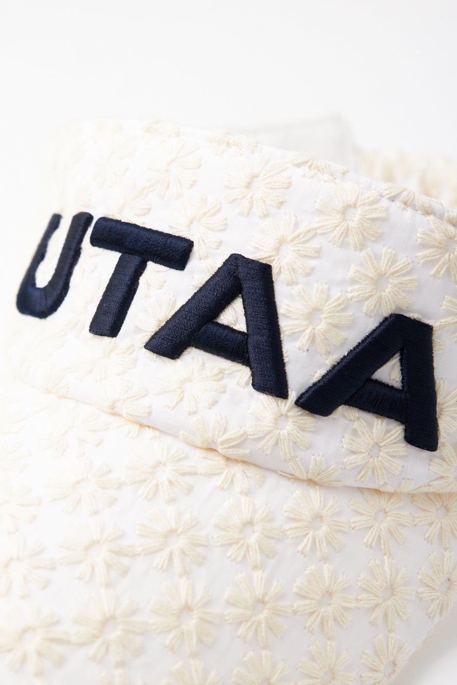 UTAA ベリスフローラルレースリボンサンバイザー ホワイト : Women's