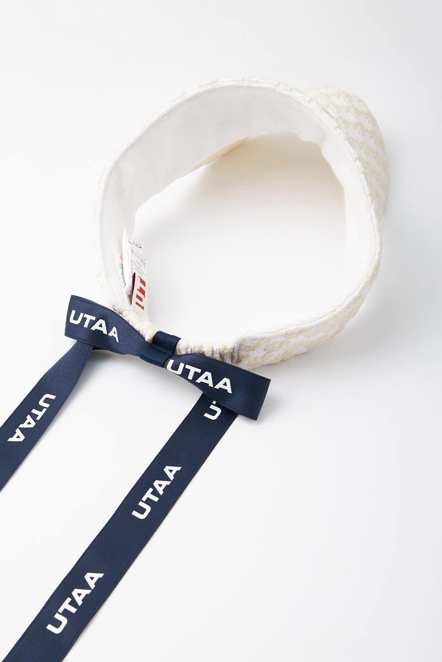 UTAA ベリスフローラルレースリボンサンバイザー ホワイト : Women's