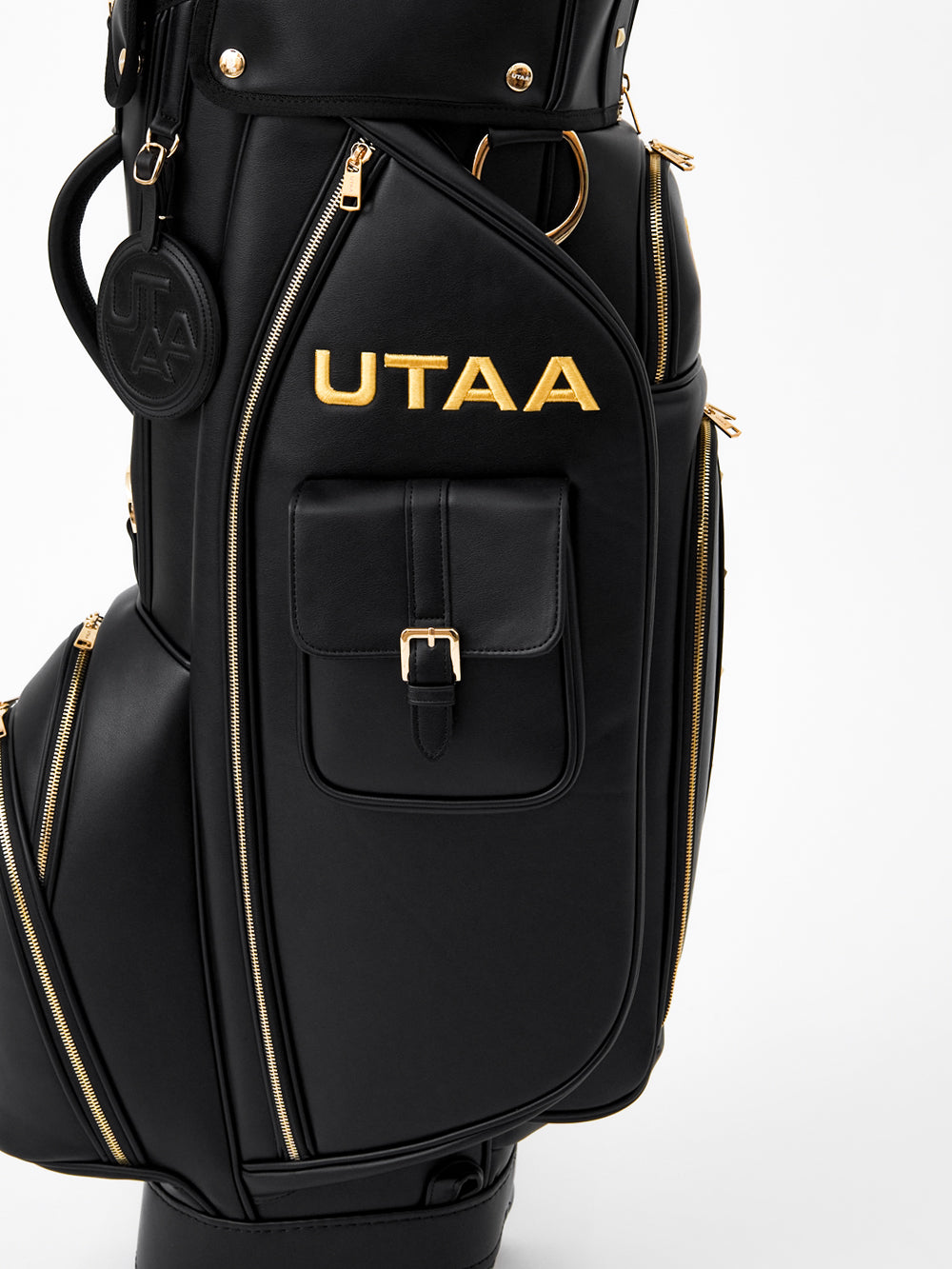 UTAA ゴールデンスタッドフラッシュキャディバッグ ブラック : Women's