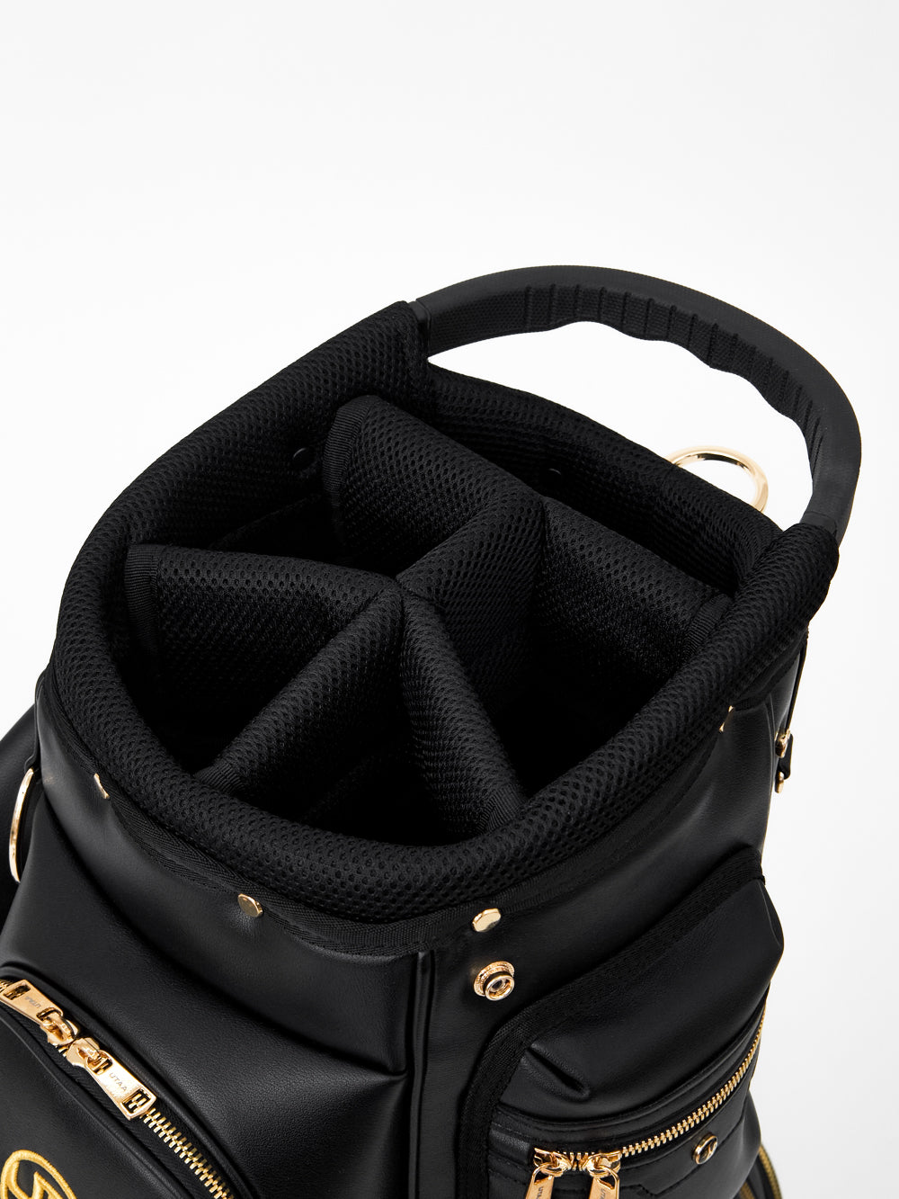 UTAA ゴールデンスタッドフラッシュキャディバッグ ブラック : Women's