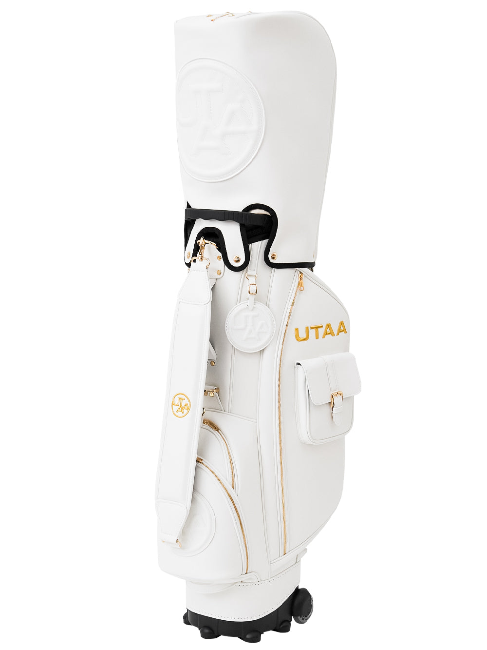 UTAA ゴールデンスタッドフラッシュキャディバッグ ホワイト : Women's