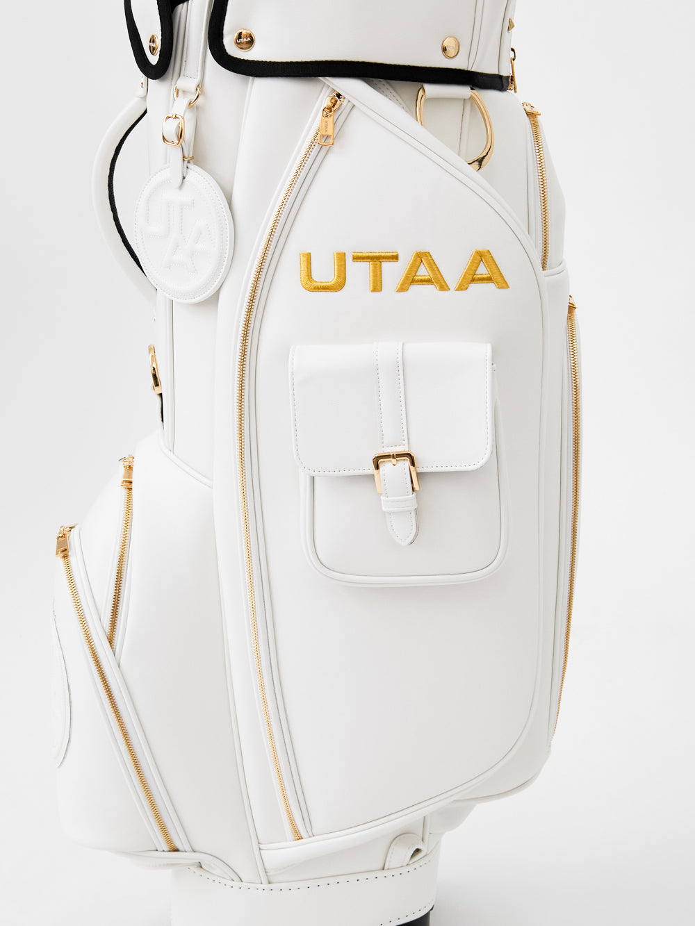 UTAA ゴールデンスタッドフラッシュキャディバッグ ホワイト : Women's