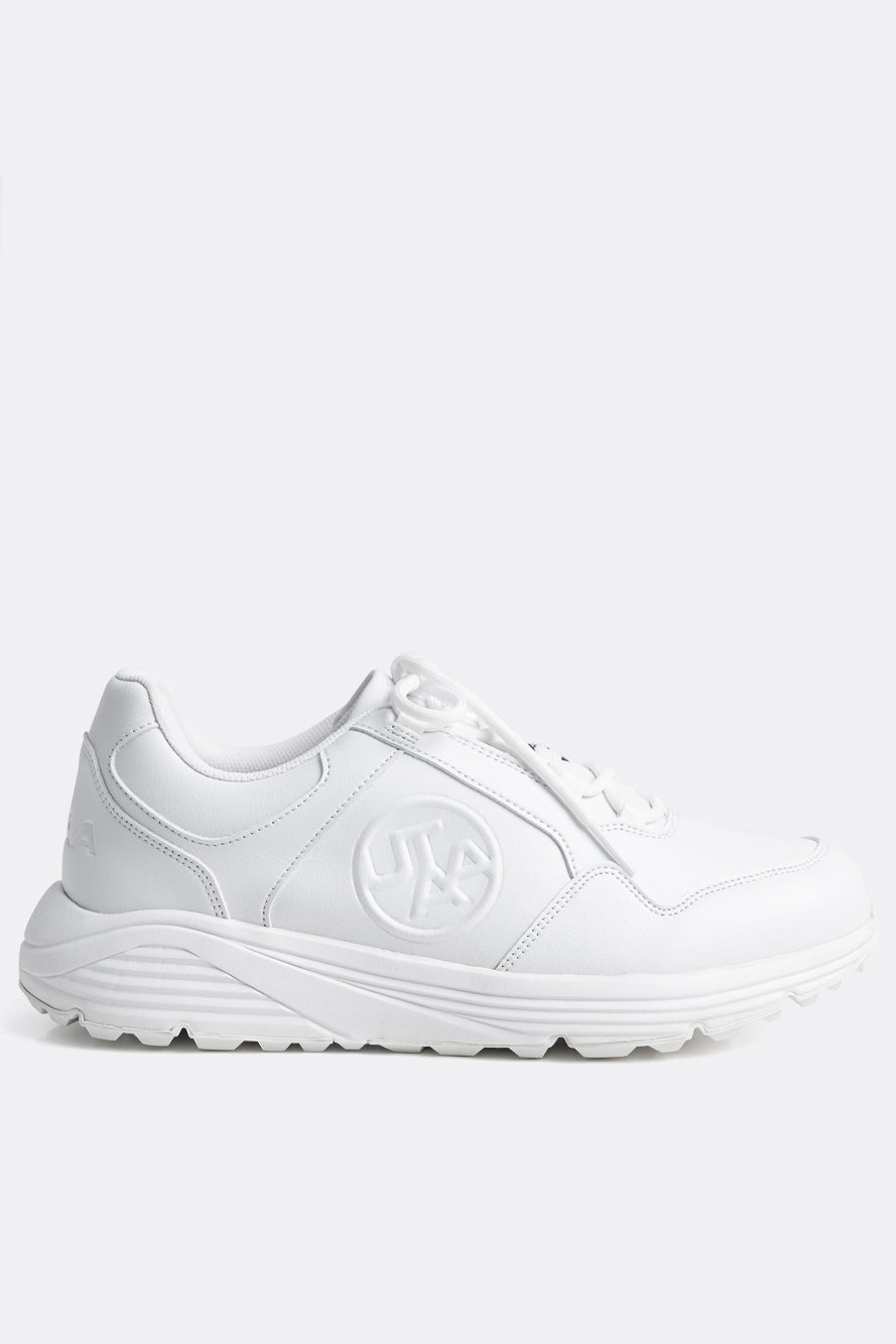 UTAA モノプラットフォームスパイクレスgolfshoes ホワイト : Men's